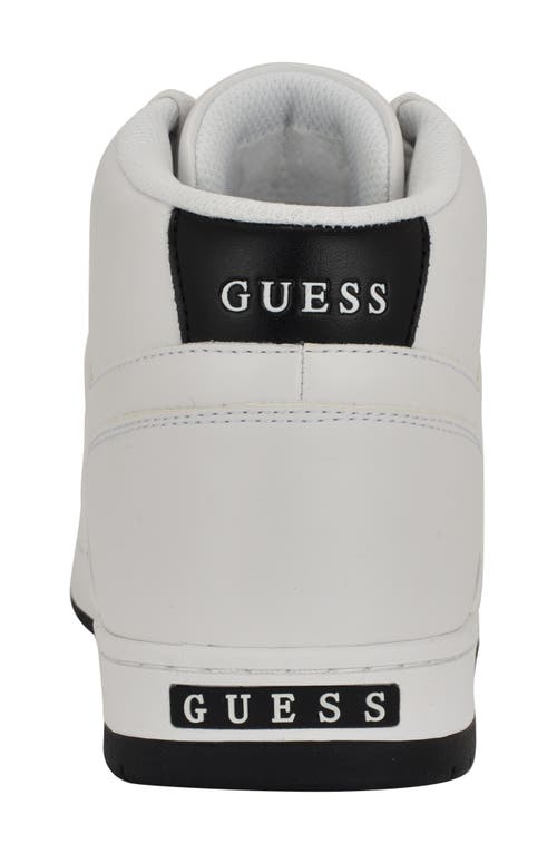 Guess Trisca High Top Sneaker In White/black