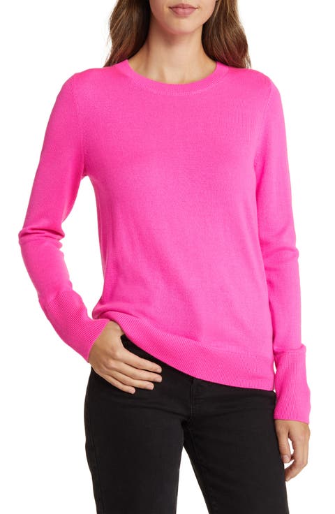 Merino Wool Blend Crewneck Sweater