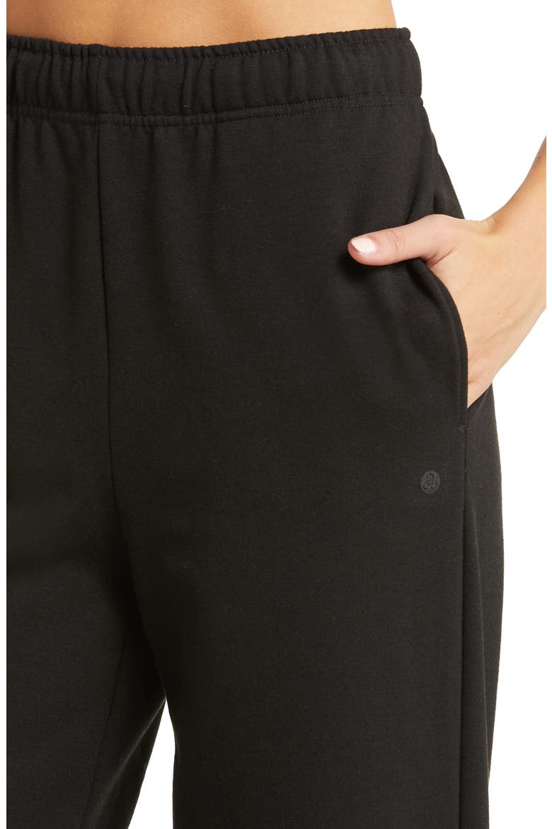 Weekend High Waist Sweatpants, Alternate, color, BLACK