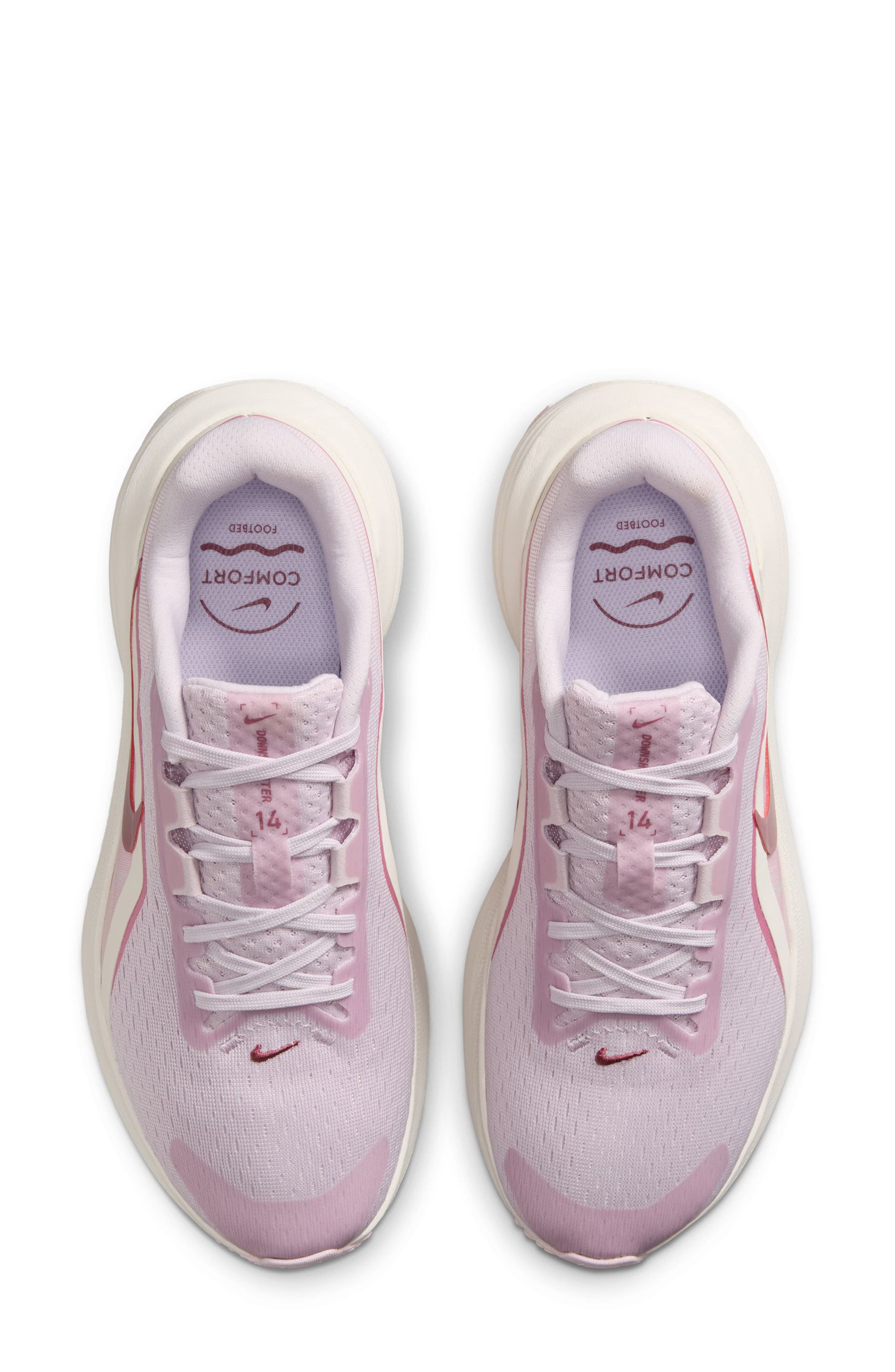 Downshifter 14 Running Shoe, Alternate, color, BLEACHED LILAC/ PINK/ SAIL
