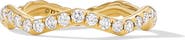 David Yurman Zigzag Stax Ring in 18K Gold with Diamonds, 2mm
