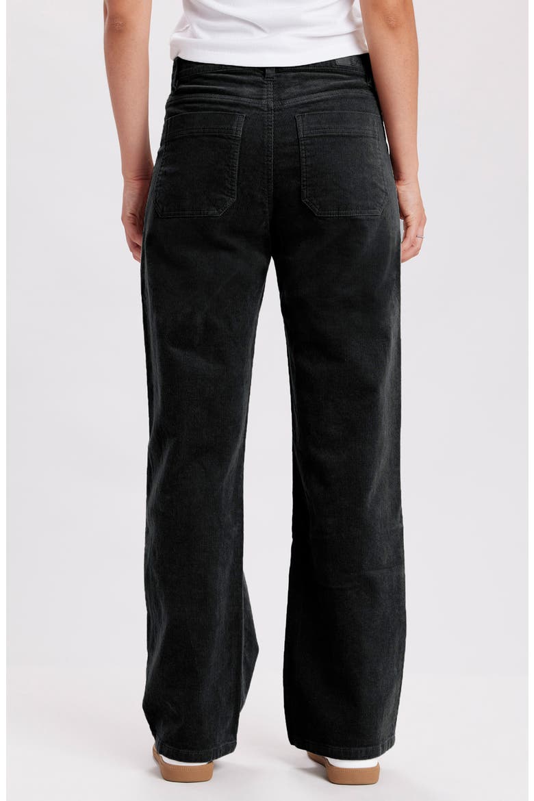 Marcie High Waist Wide Leg Corduroy Pants, Alternate, color, BLACK