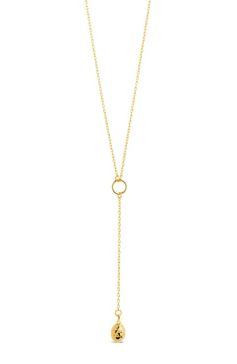 Lee Molten Teardrop Y-Necklace