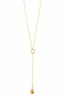 Sterling Forever Lee Molten Teardrop Y-Necklace