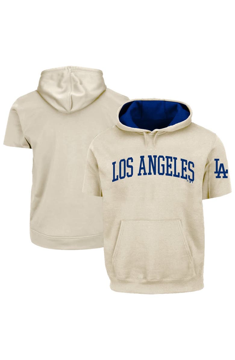 FANATICS Men's Fanatics  Cream/Royal Los Angeles Dodgers Big & Tall Contrast Short Sleeve Hoodie, Main, color, Cream