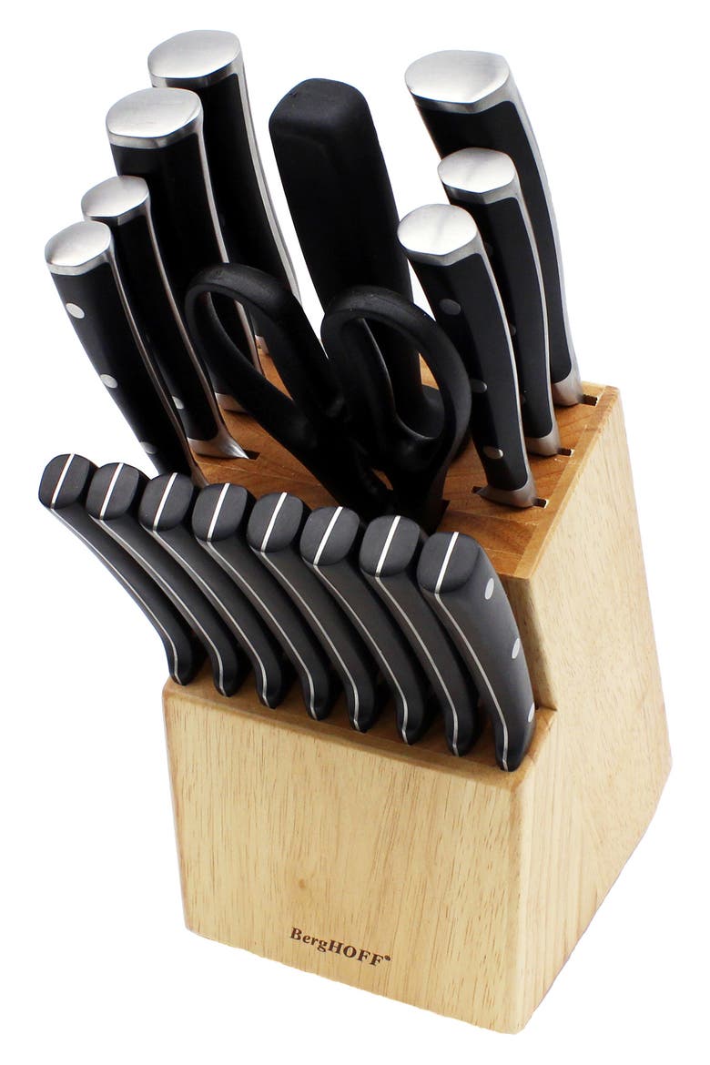 INTERNATIONAL 18-Piece Triple Riveted Cutlery Set, Main, color, BLACK