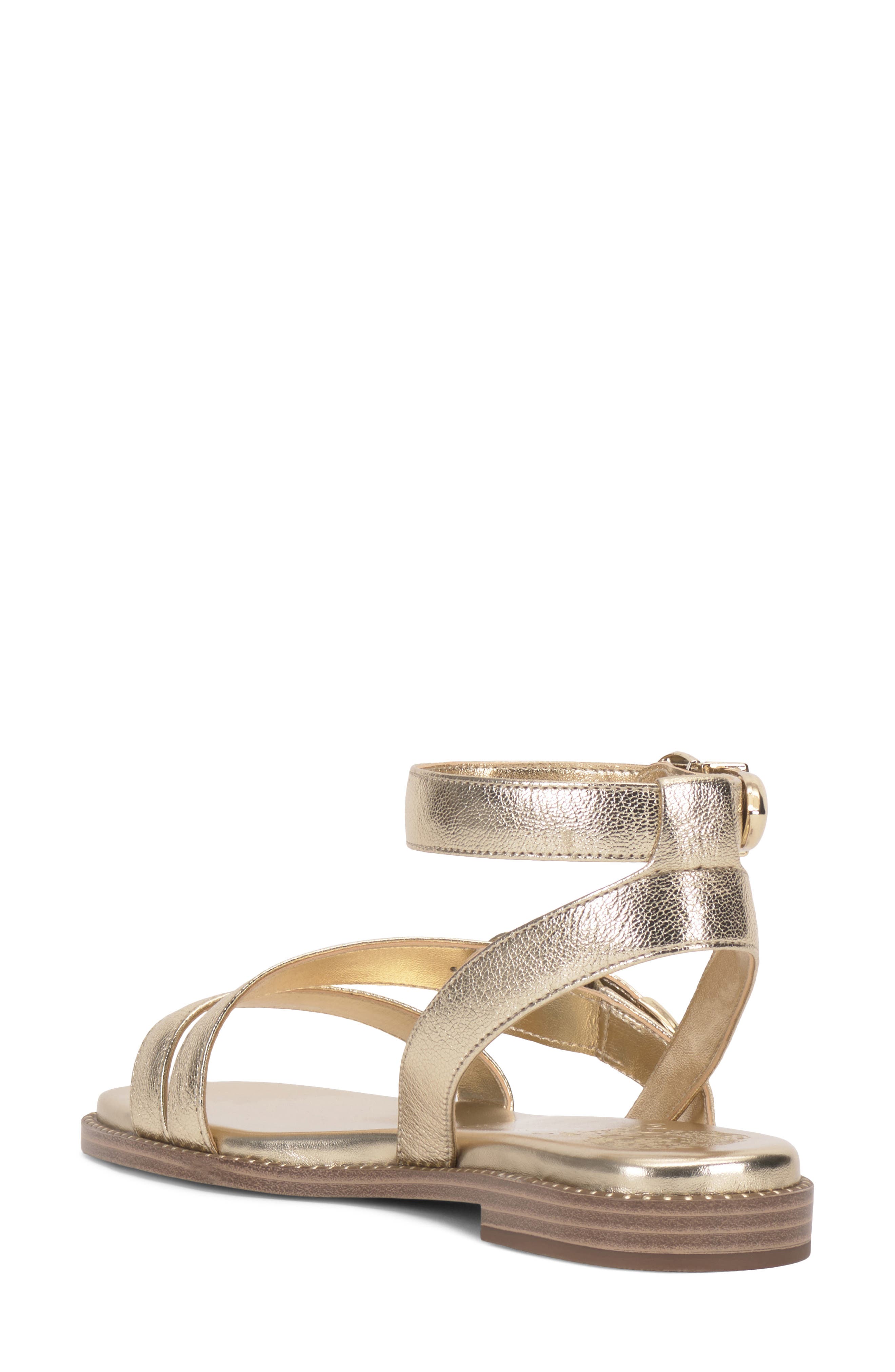 Vince Camuto Neiko Ankle Strap Sandal, Alternate, color, Egyptian Gold