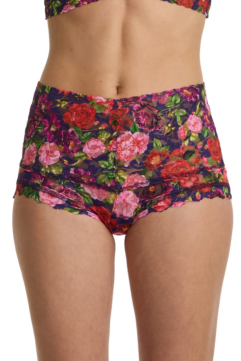 Printed Lace Boyshorts, Main, color, WINTERS TALE