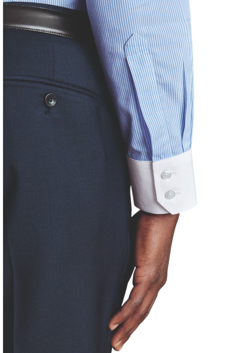 Cutaway Collar Non-Iron Bengal Stripe Winchester Shirt, Alternate, color, Sky Blue