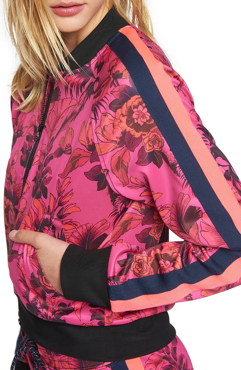 Pam & Gela Paradise Crop Track Jacket, Alternate, color, 