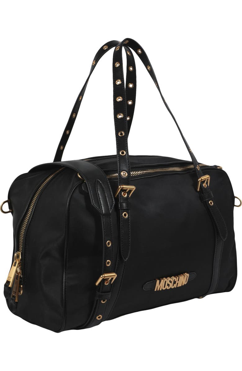 Moschino Logo Duffle Bag, Alternate, color,