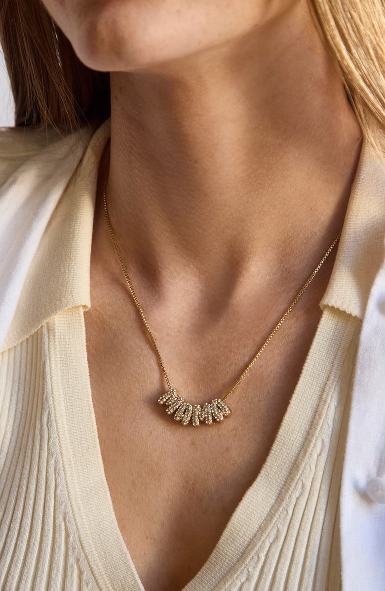BaubleBar Mama Pendant Necklace, Alternate, color, 