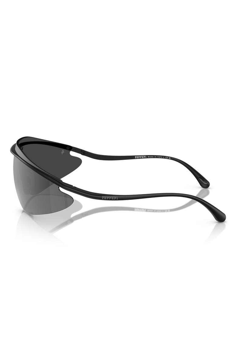 Scuderia Ferrari 140mm Mirrored Irregular Sunglasses, Alternate, color, Matte Black / Mirror Silver