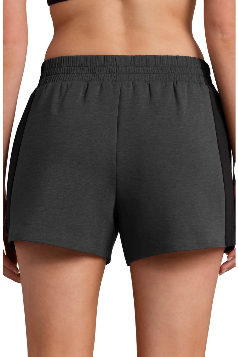 DreamGlow Colorblock Shorts, Alternate, color, PURE BLACK HEATHER