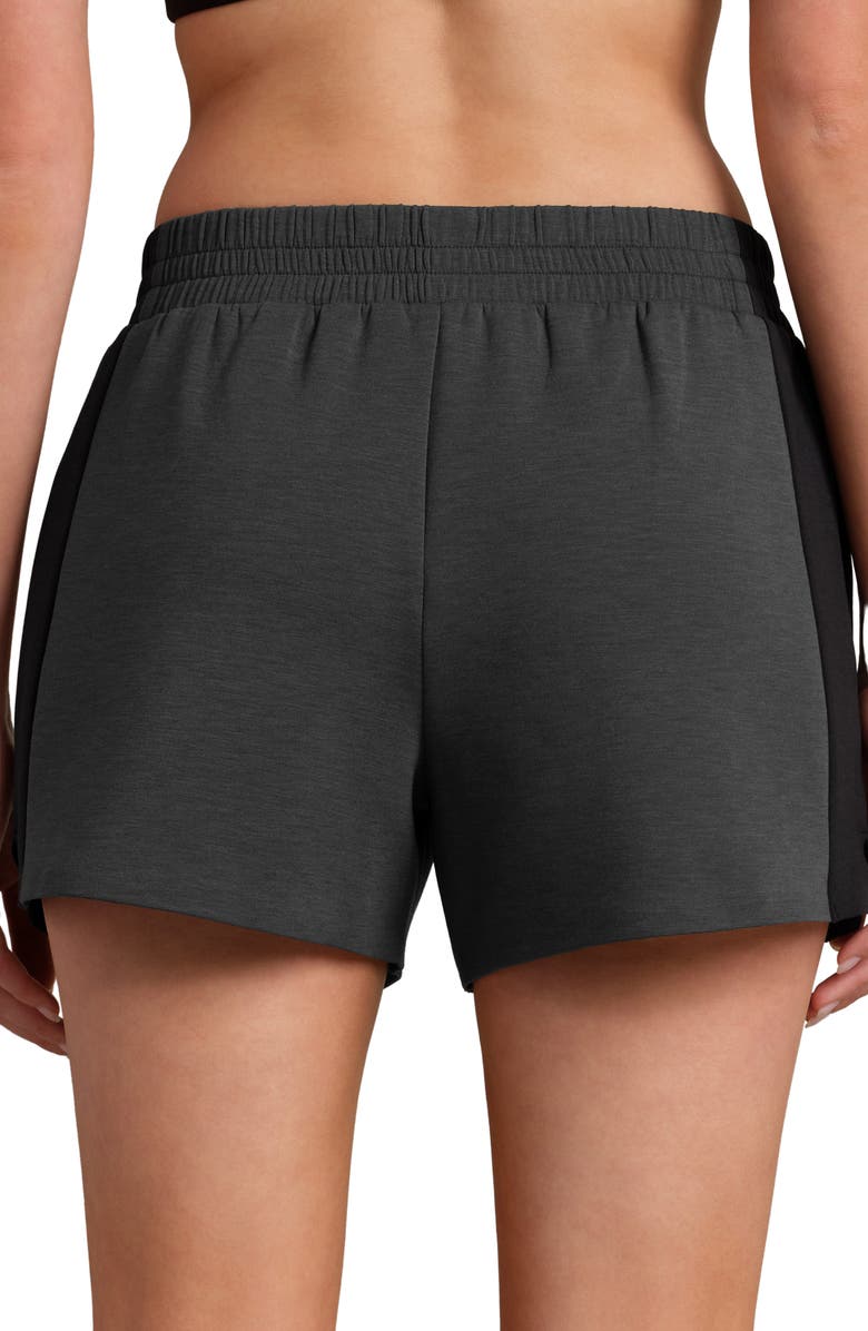 Rhone DreamGlow Colorblock Shorts, Alternate, color, Pure Black Heather