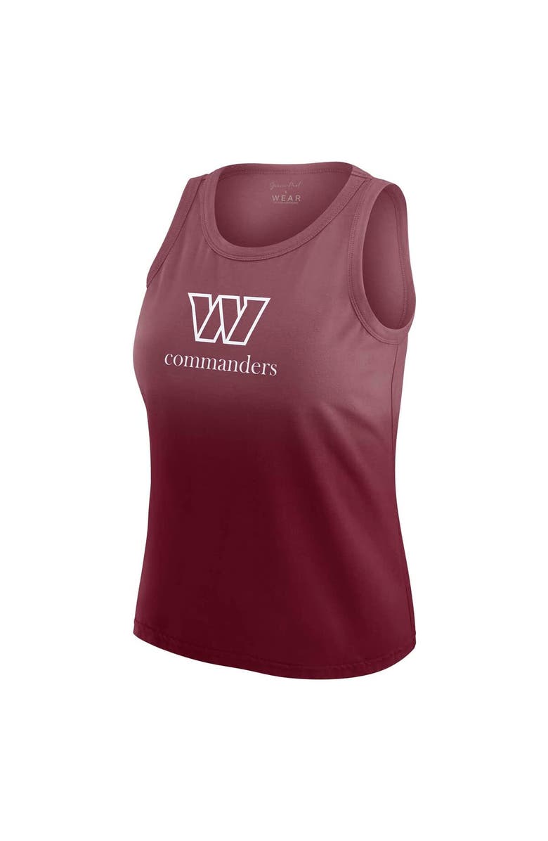 WEAR by Erin Andrews Women's WEAR by Erin Andrews x Gracie Hunt Burgundy Washington Commanders Ombre Tank Top, Alternate, color, Burgundy