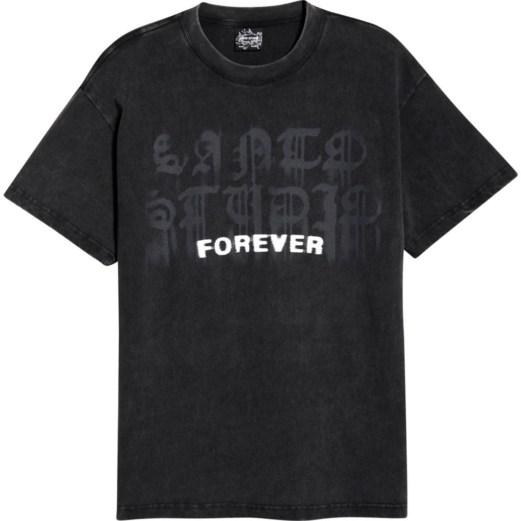Santo Studio Forever Drappo Twitch Edition Graphic T-shirt In Black