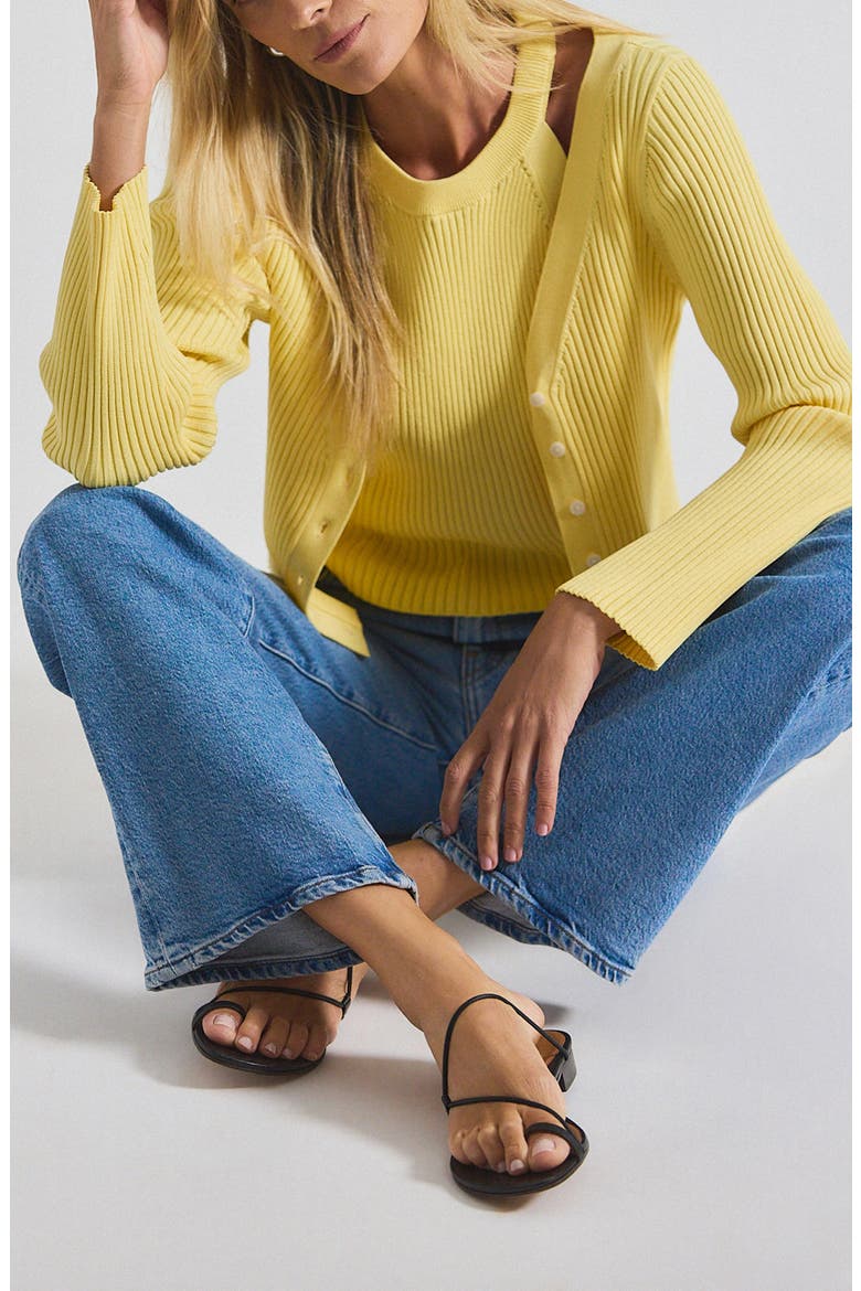 Lonnie Layered Sweater, Alternate, color, BUTTERCUP