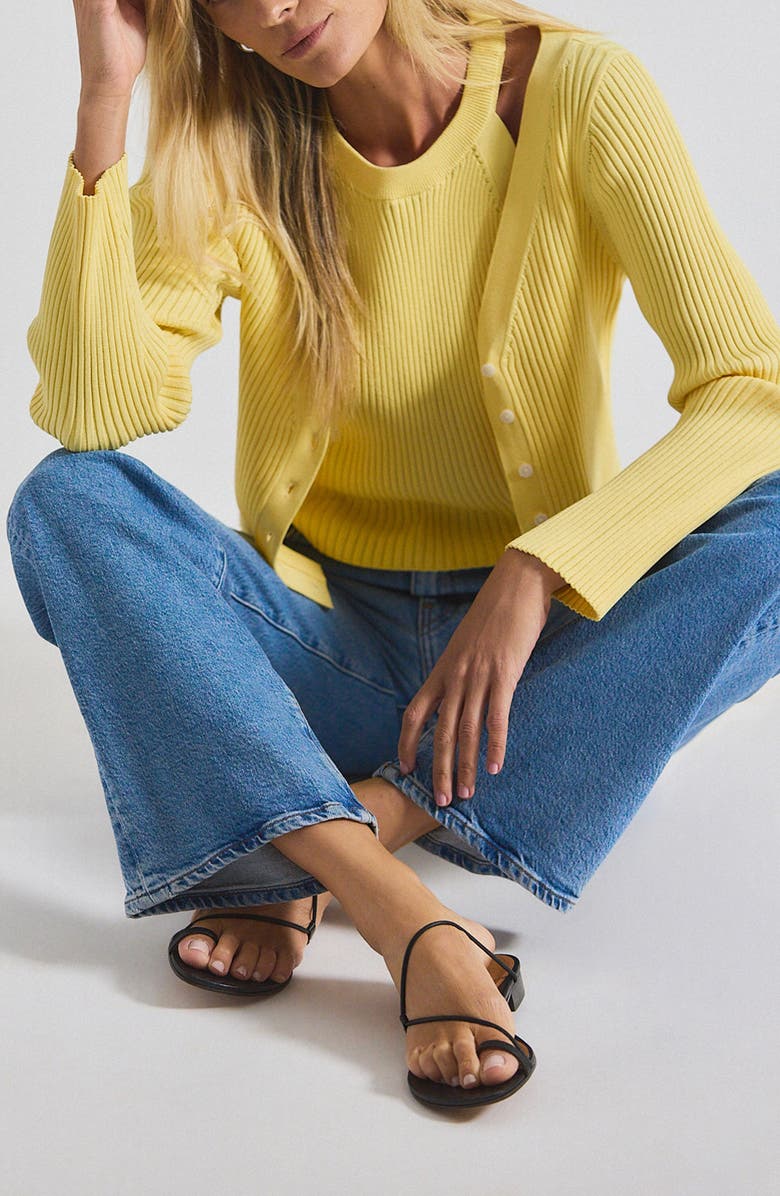 Derek Lam 10 Crosby Lonnie Layered Sweater, Alternate, color, Buttercup