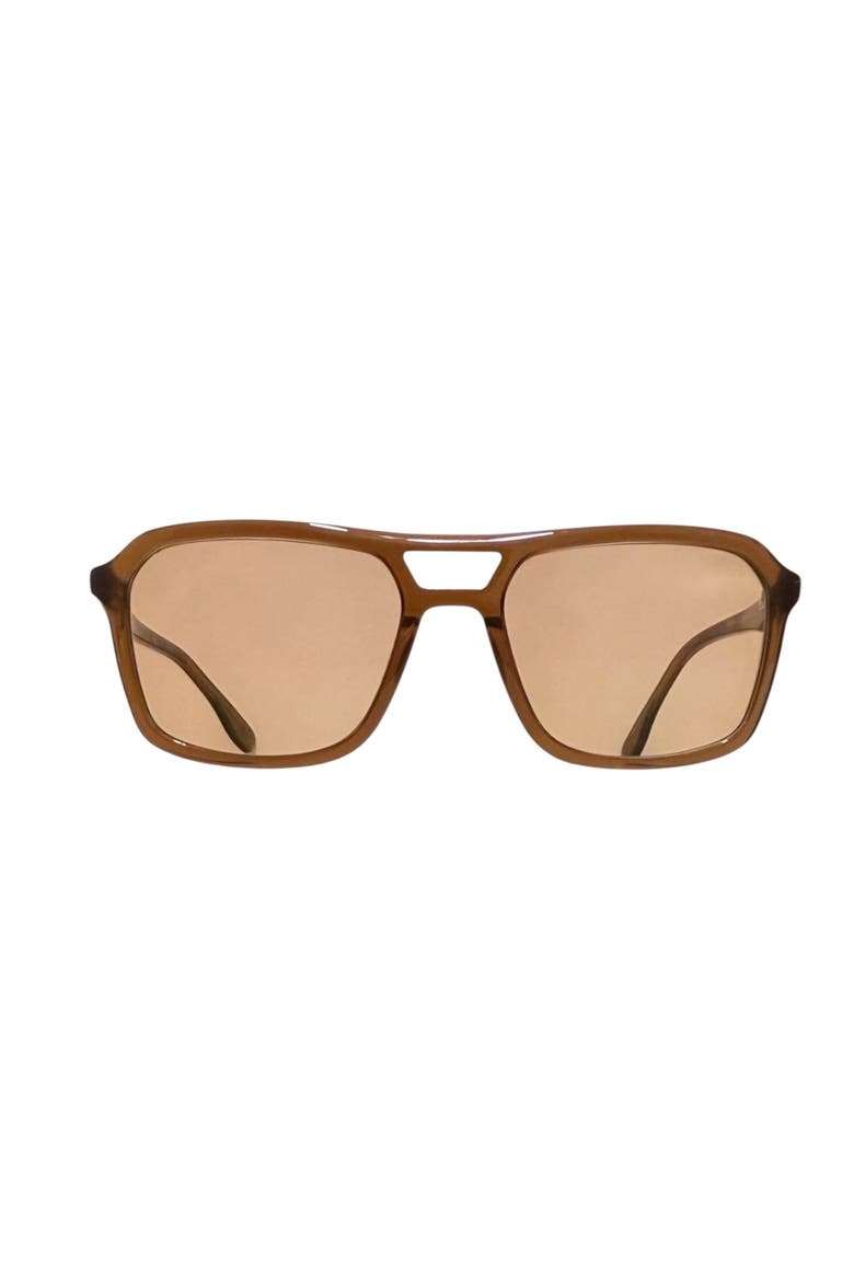 Whipped Fudge Rectangular 56mm Sunglasses, Main, color, Brown