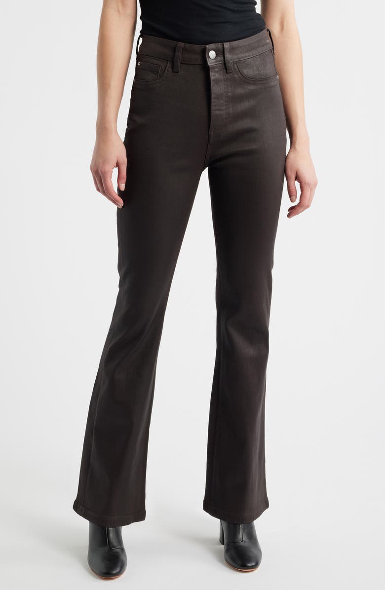 WARP+WEFT Nao Coated Bootcut Jeans, Main, color, Coated Americano