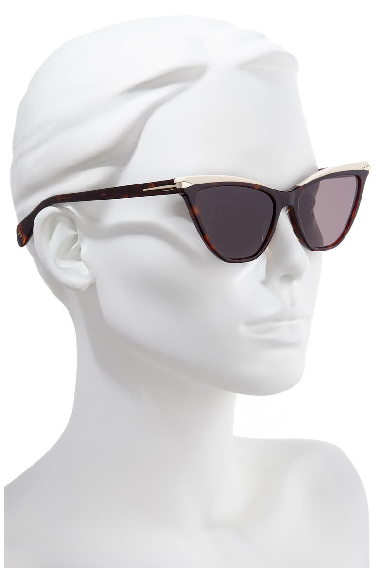 55mm Cat Eye Sunglasses, Alternate, color, DARK HAVANA