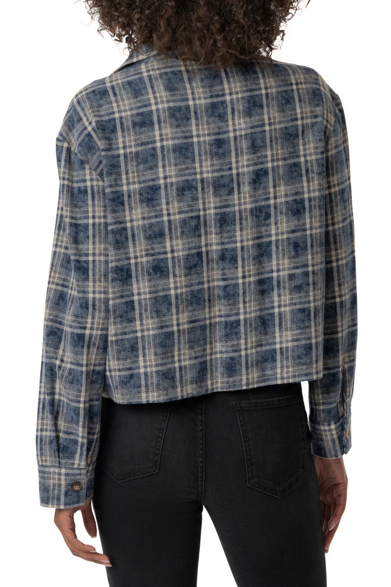 Mira Boxy Plaid Shirt, Alternate, color, BLUE