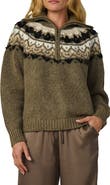 Joe's The Wells Fair Isle Wool Blend Half Zip Sweater