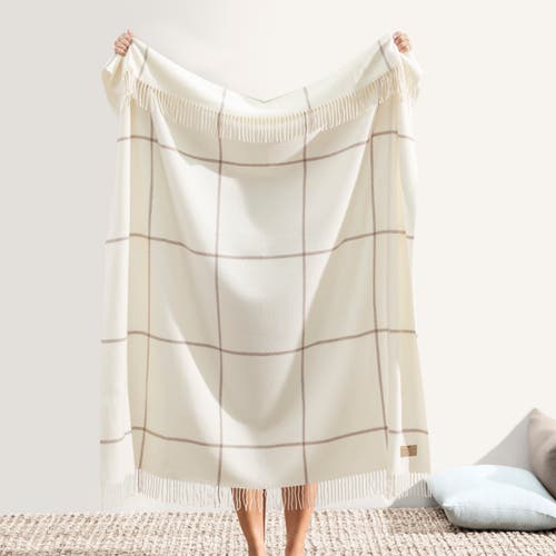 Lands Downunder Window Cashmere Throw In White