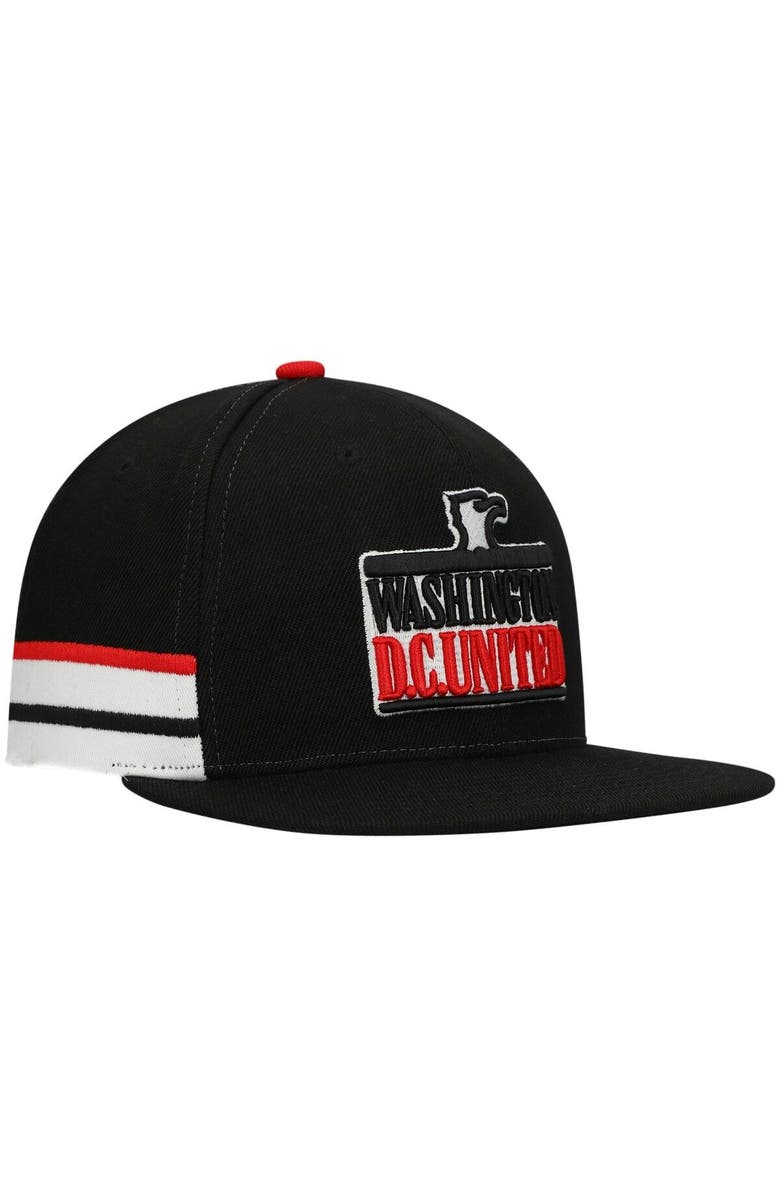 Mitchell & Ness Men's Mitchell & Ness Black D.C. United Historic Logo Since '96 Jersey Hook Snapback Hat, Alternate, color,