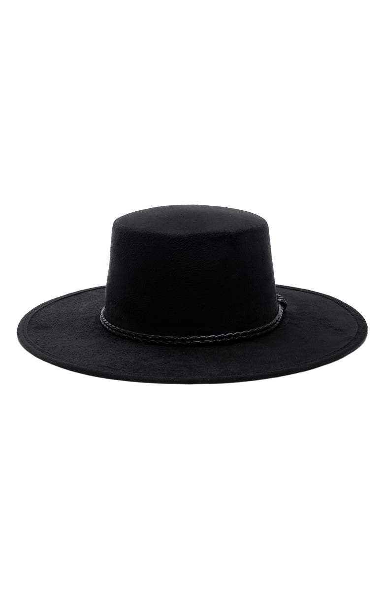 MODERN MONARCHIE Wide Brim Suede Hat, Main, color, 