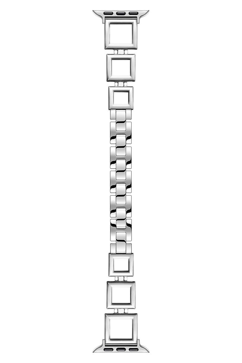 Journey Stainless Steel Apple Watch® Watchband, Main, color, SILVER