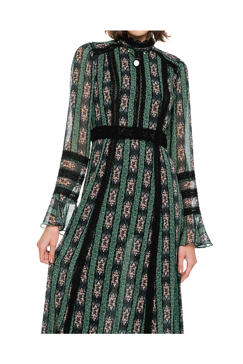 Cameo Stripe Print Maxi Dress, Alternate, color, Clover