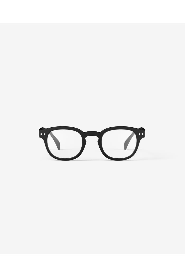 #C 49mm Square Reading Glasses, Main, color, Black