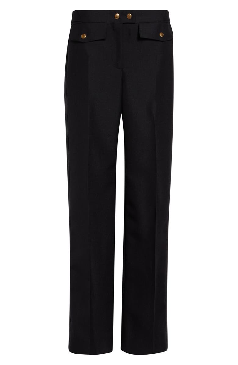 McQueen Straight Leg Wool & Mohair Trousers, Main, color, Black