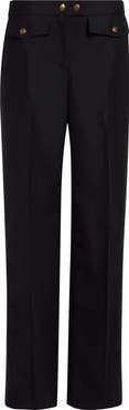McQueen Straight Leg Wool & Mohair Trousers
