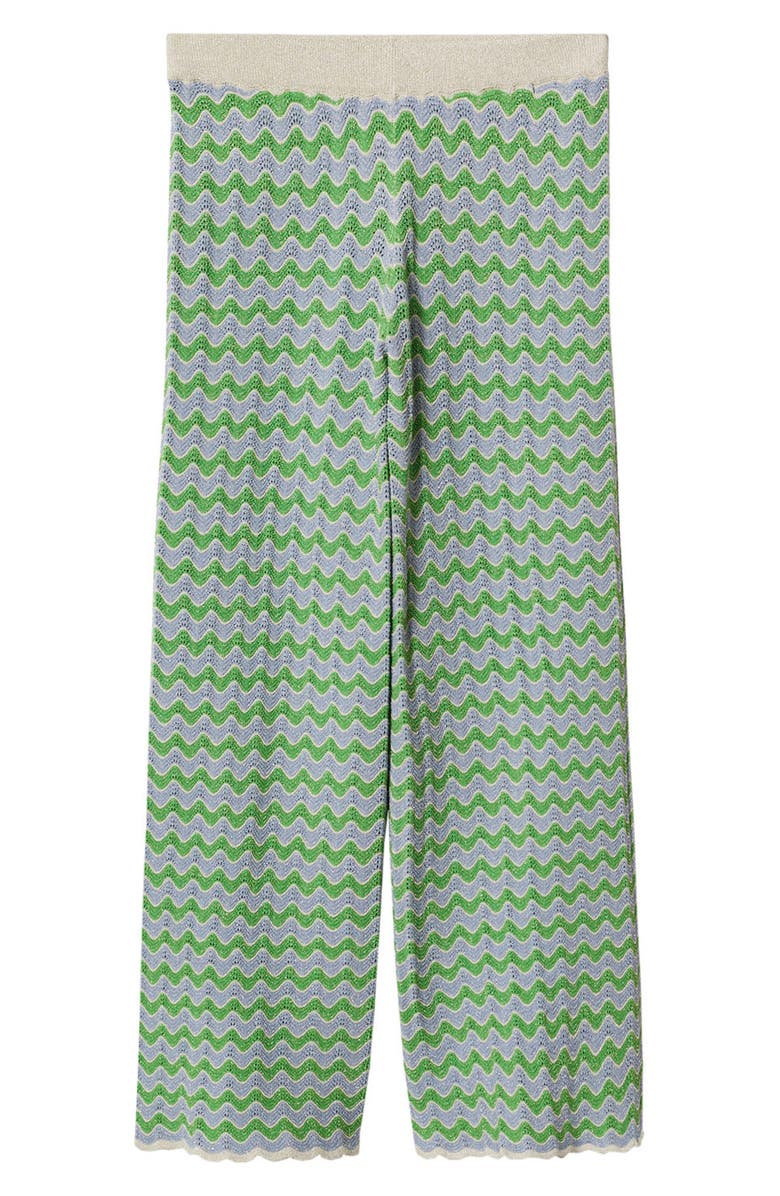 MANGO High Waist Flare Knit Pants, Alternate, color,