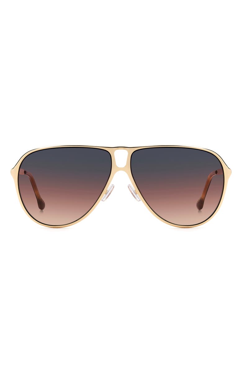 Isabel Marant 60mm Gradient Pilot Sunglasses, Main, color, Gold