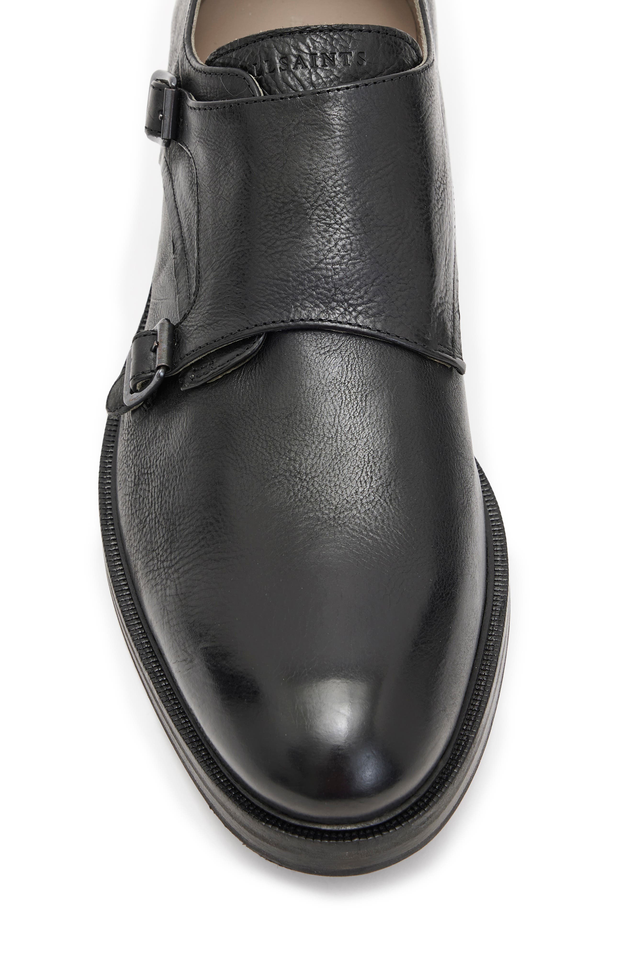 AllSaints Dalton Double Monk Strap Shoe, Alternate, color, 