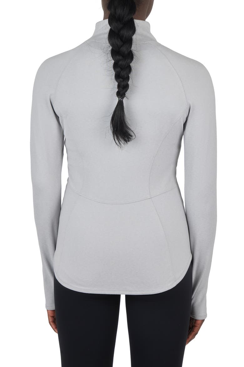 Lux Rebel Full Zip Sweatshirt, Alternate, color, HEATHER GREY