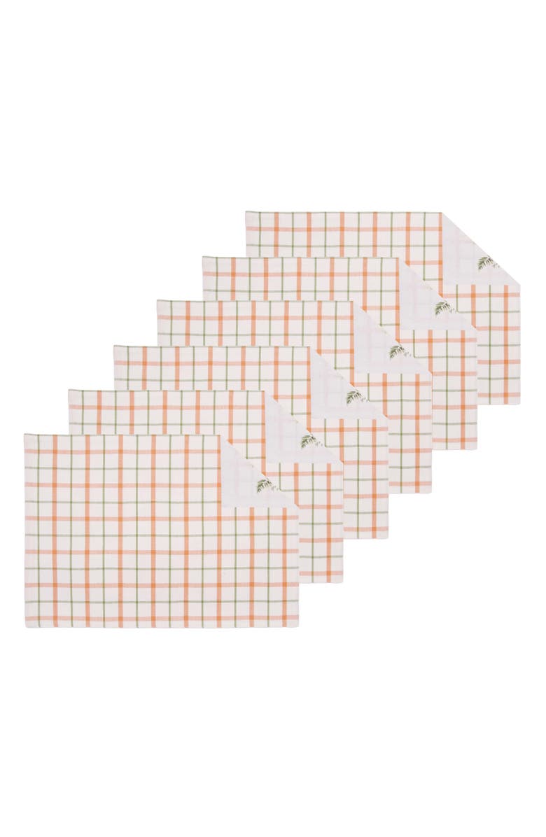 C&F Home Little Garden Rabbit Bunnies 100% Cotton Set of 6 Placemats 14" x 20", Alternate, color, Beige