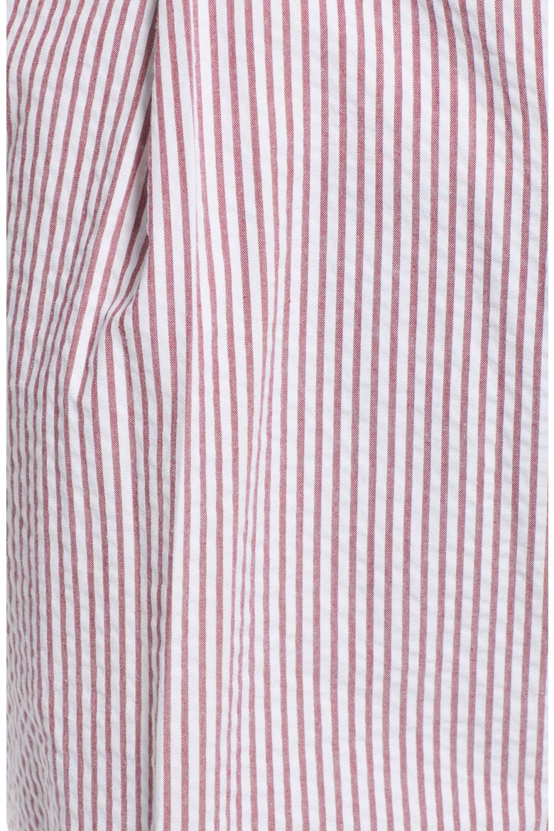Pleated Seersucker Cotton Dress Pants, Alternate, color, GARNET