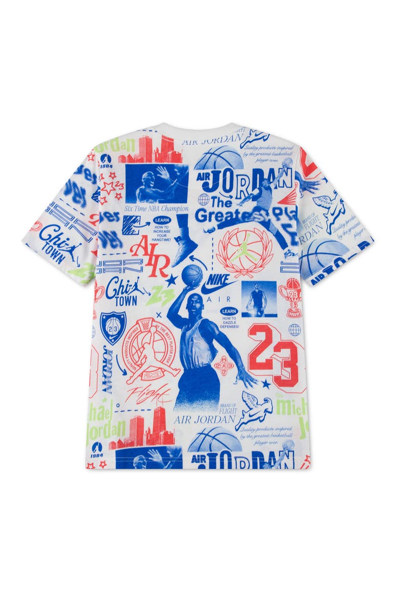 Kids' MJ Billboard Print T-Shirt, Alternate, color, WHITE