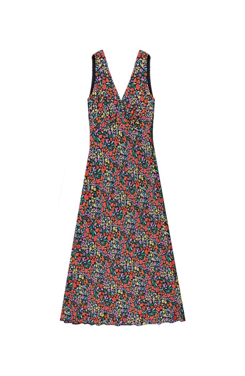 Ro&Zo Sleeveless Ditsy V-Neck Midi Dress, Alternate, color, 