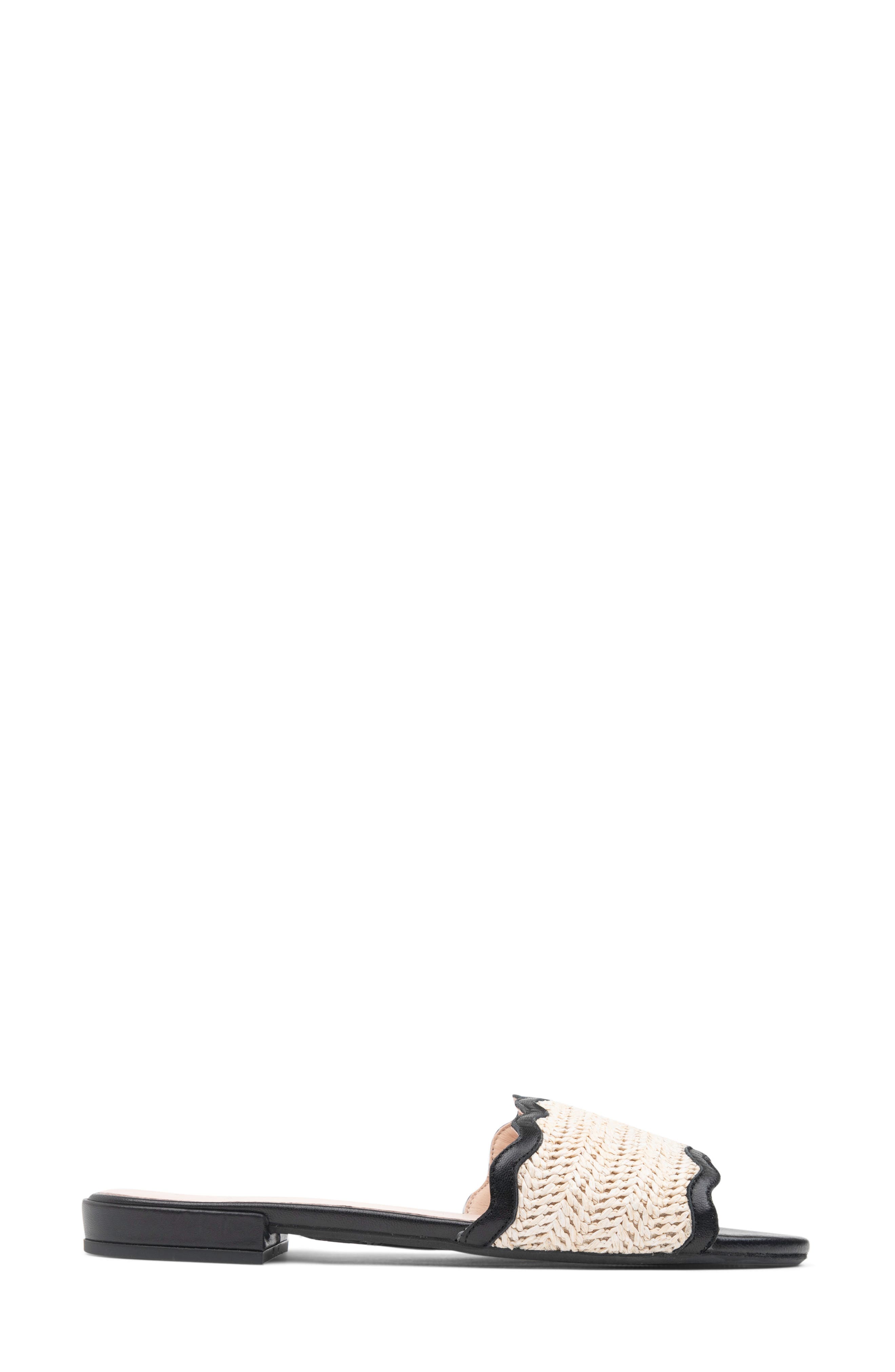 patricia green Emma Raffia Slide Sandal, Alternate, color, Black