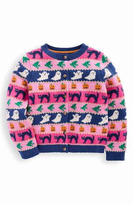 Mini Boden Kids' Edie Halloween Fair Isle Cardigan