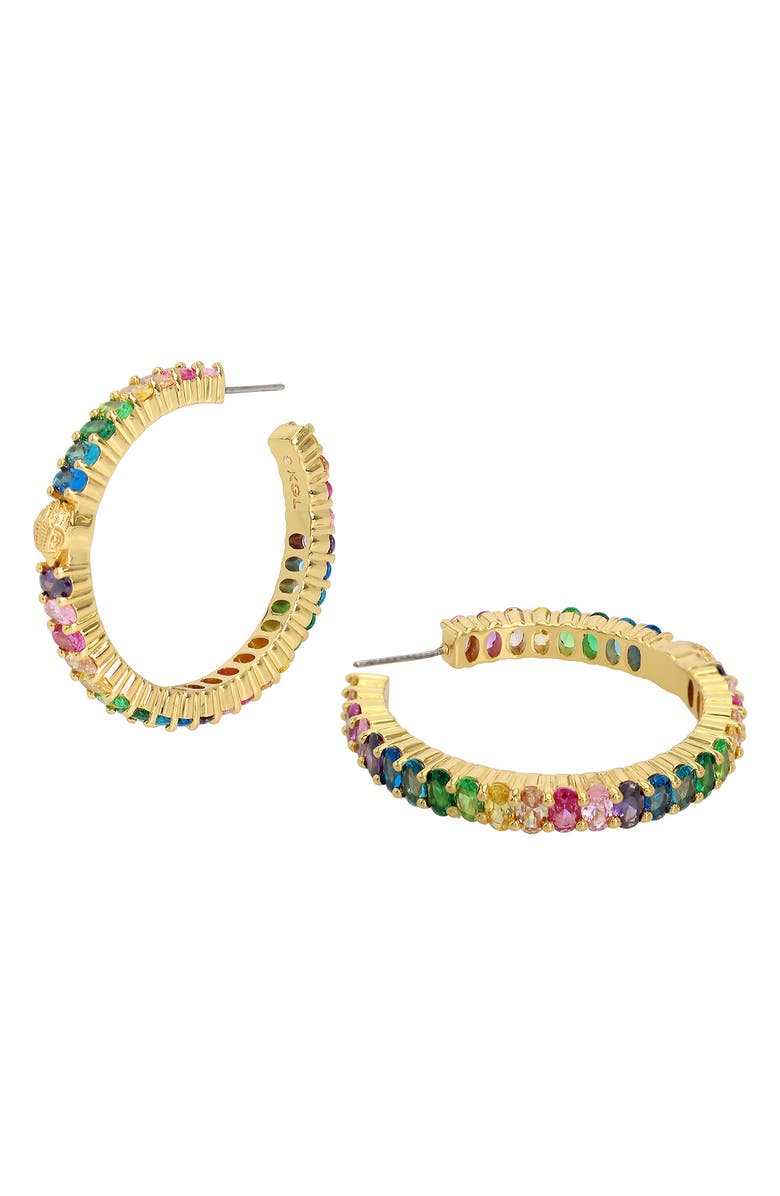 Kurt Geiger London Rainbow Crystal Hoop Earrings, Alternate, color, 