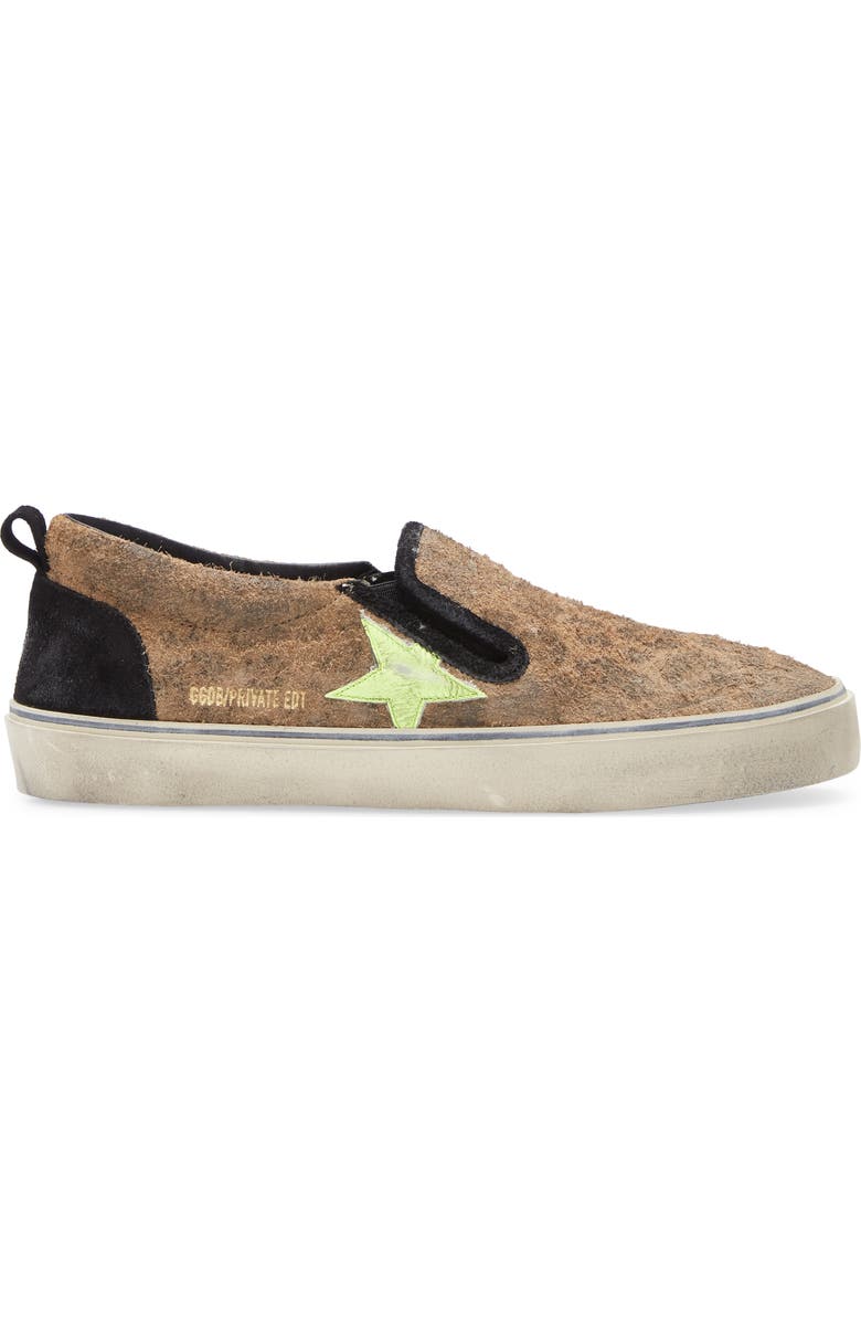 Golden Goose Hanami Leopard Print Slip-On Sneaker, Alternate, color,