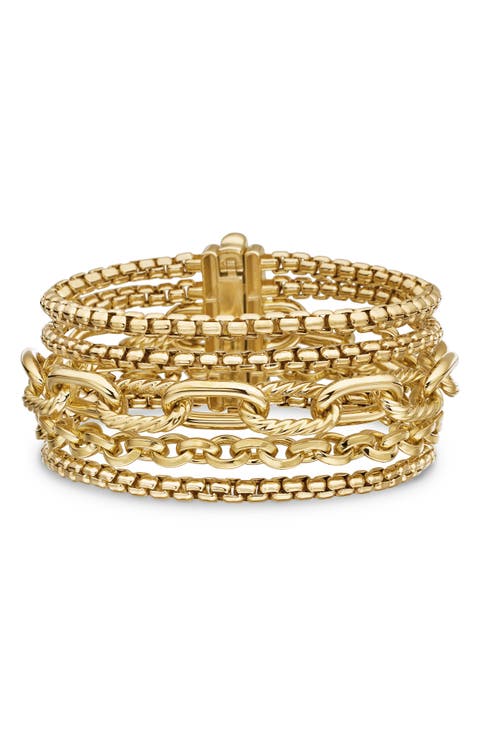 Multirow Chain Bracelet in 18K Yellow Gold