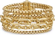 David Yurman Multirow Chain Bracelet in 18K Yellow Gold
